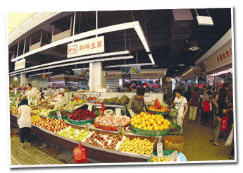 翻新後的愛民街市 New image of Oi Man Market after renovation.